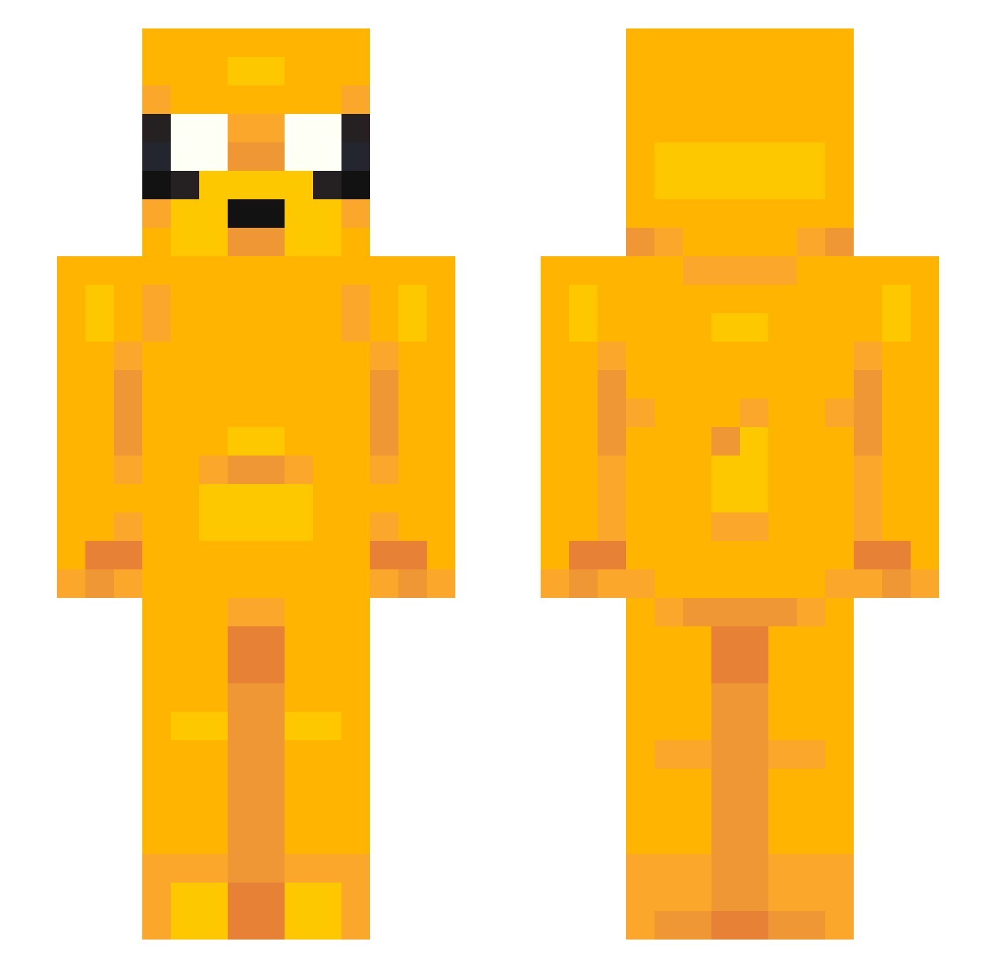 Leaf__1 Minecraft skin, front and back view