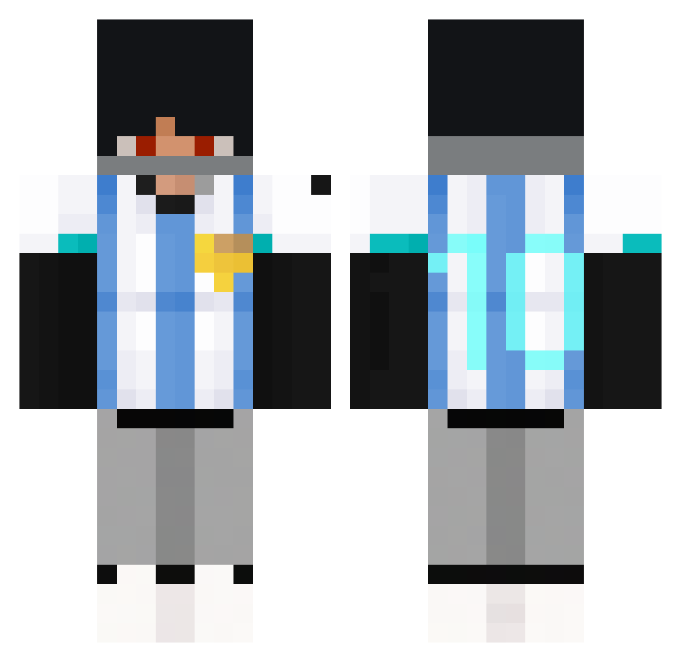 milogamer54 Minecraft skin, front and back view