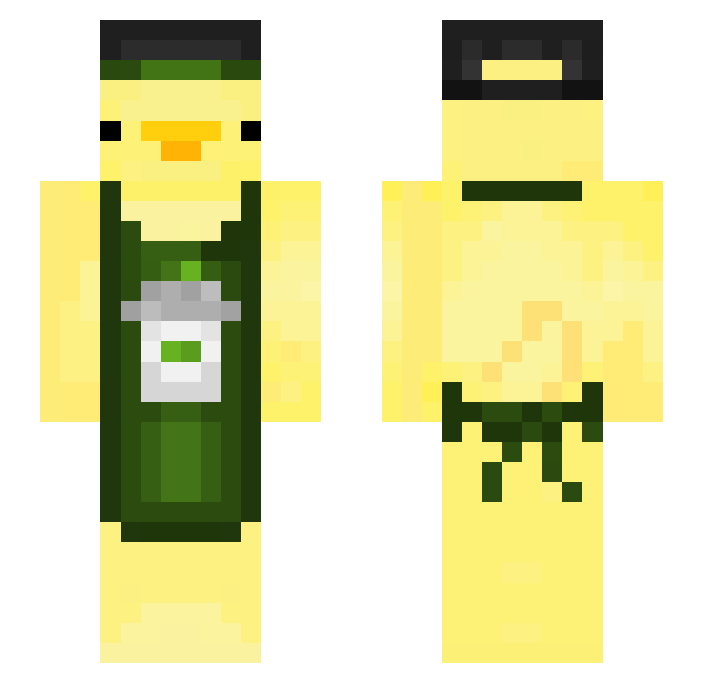 Purerlucxus Minecraft skin, front and back view
