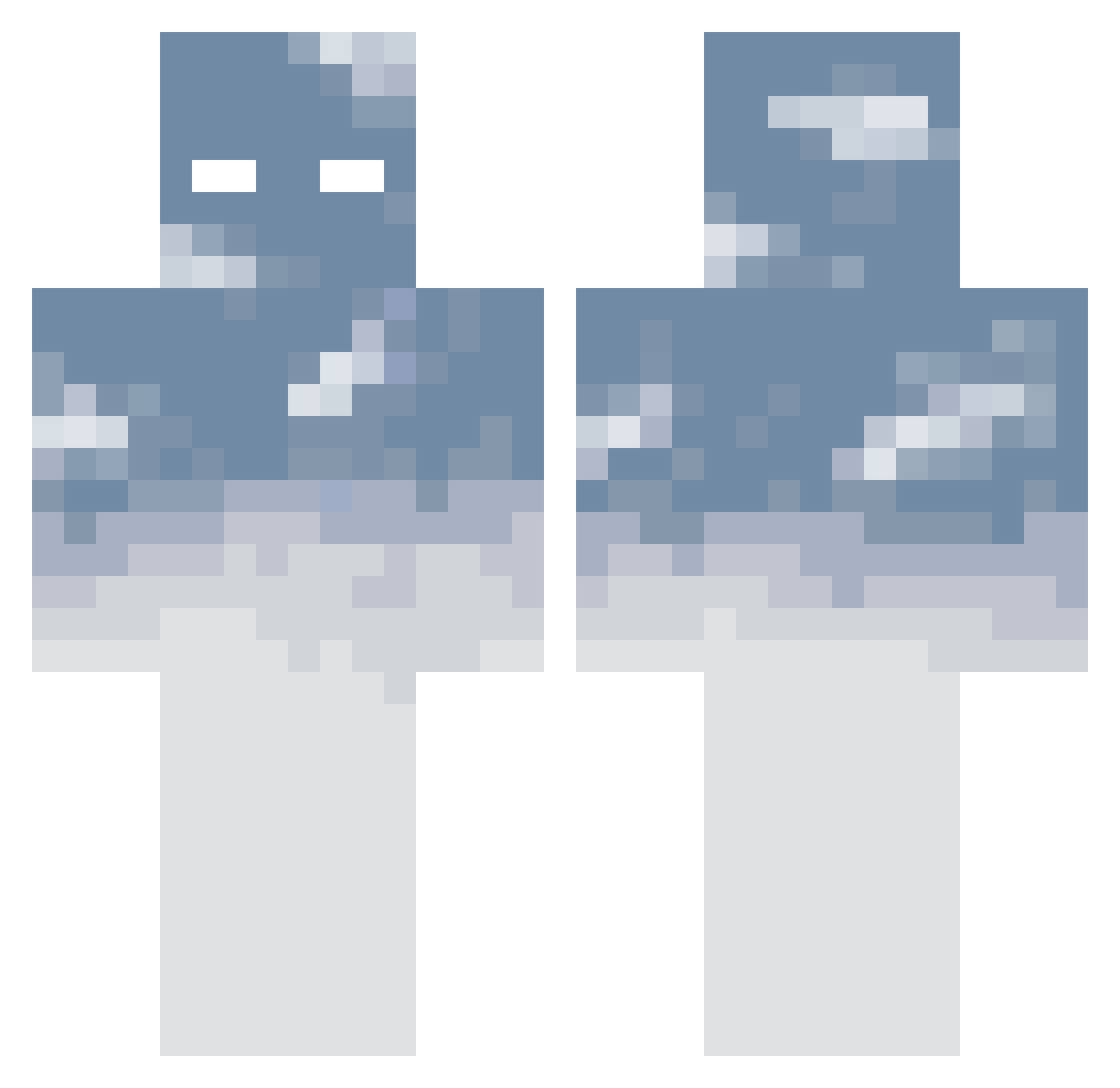 PixelFish137 Minecraft skin, front and back view
