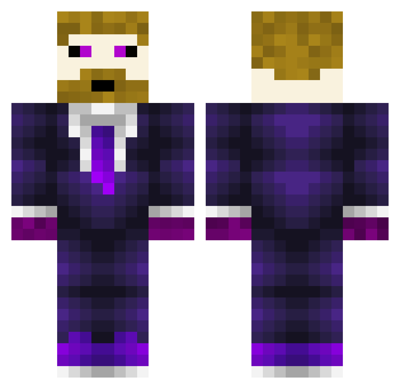 DemiDeity Minecraft skin, front and back view