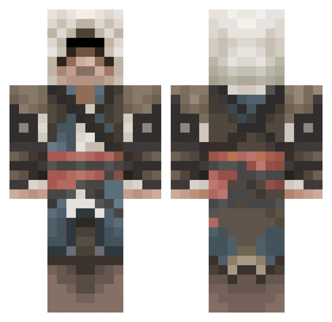 LeoLogic Minecraft skin, front and back view