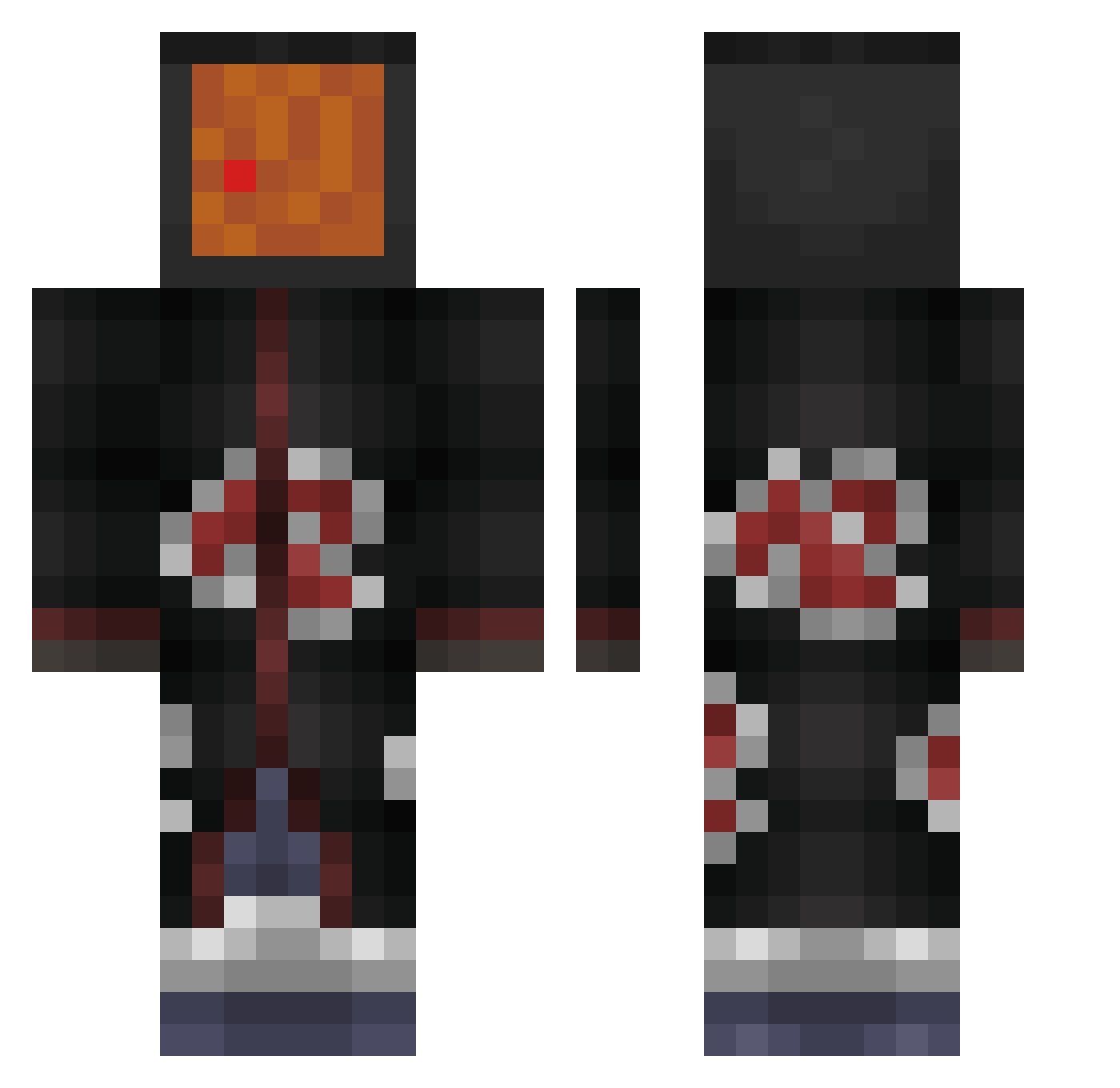Nevaeh1414 Minecraft skin, front and back view