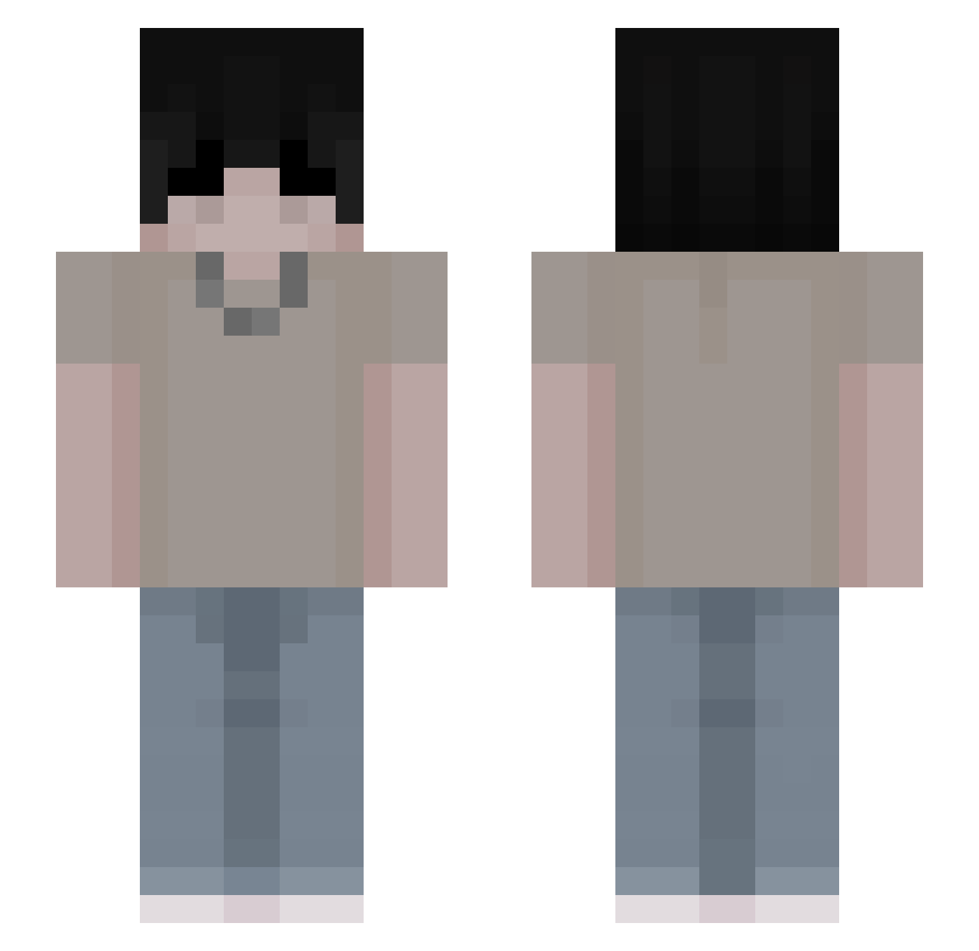 6176 Minecraft skin, front and back view