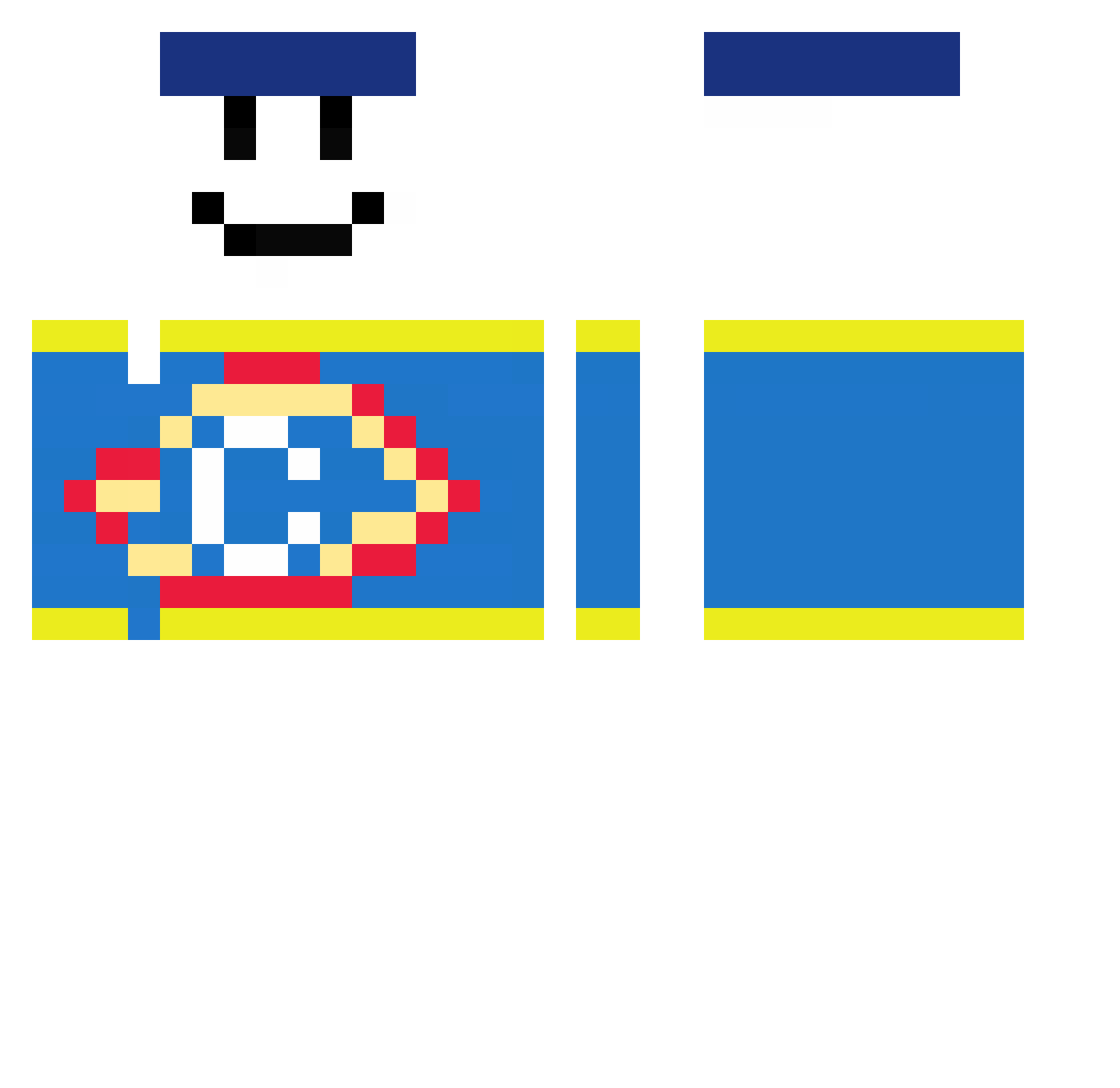DrinkMoreClorox Minecraft skin, front and back view