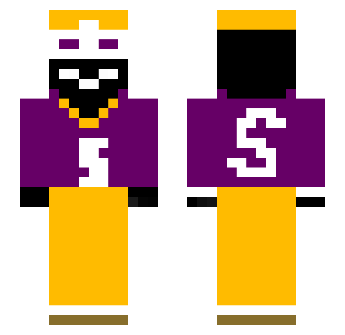 seetor Minecraft skin, front and back view
