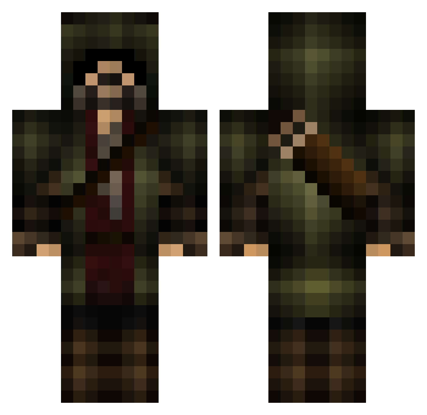 JamesGecko745 Minecraft skin, front and back view