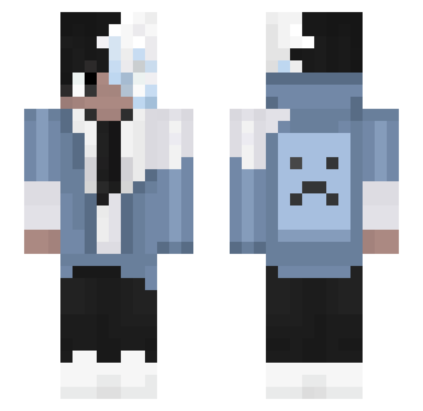 _Scyly Minecraft skin, front and back view
