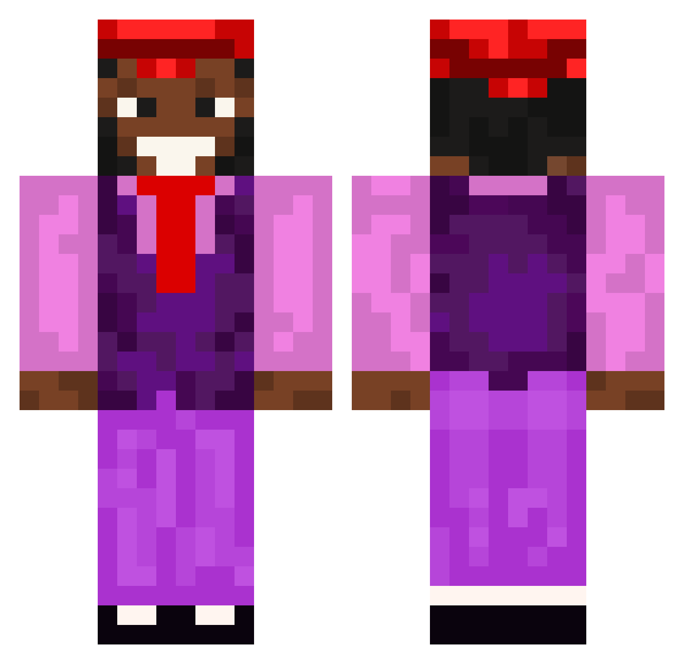 32st Minecraft skin, front and back view