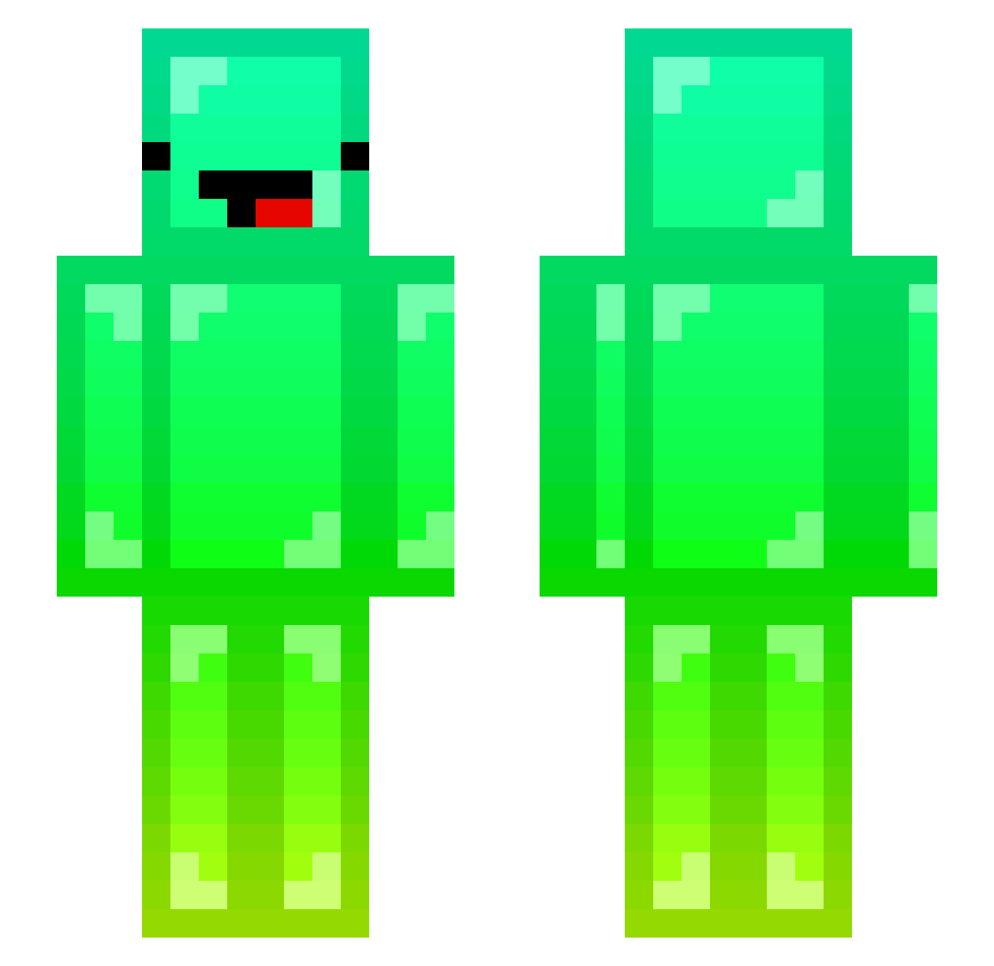 Kertem Minecraft skin, front and back view