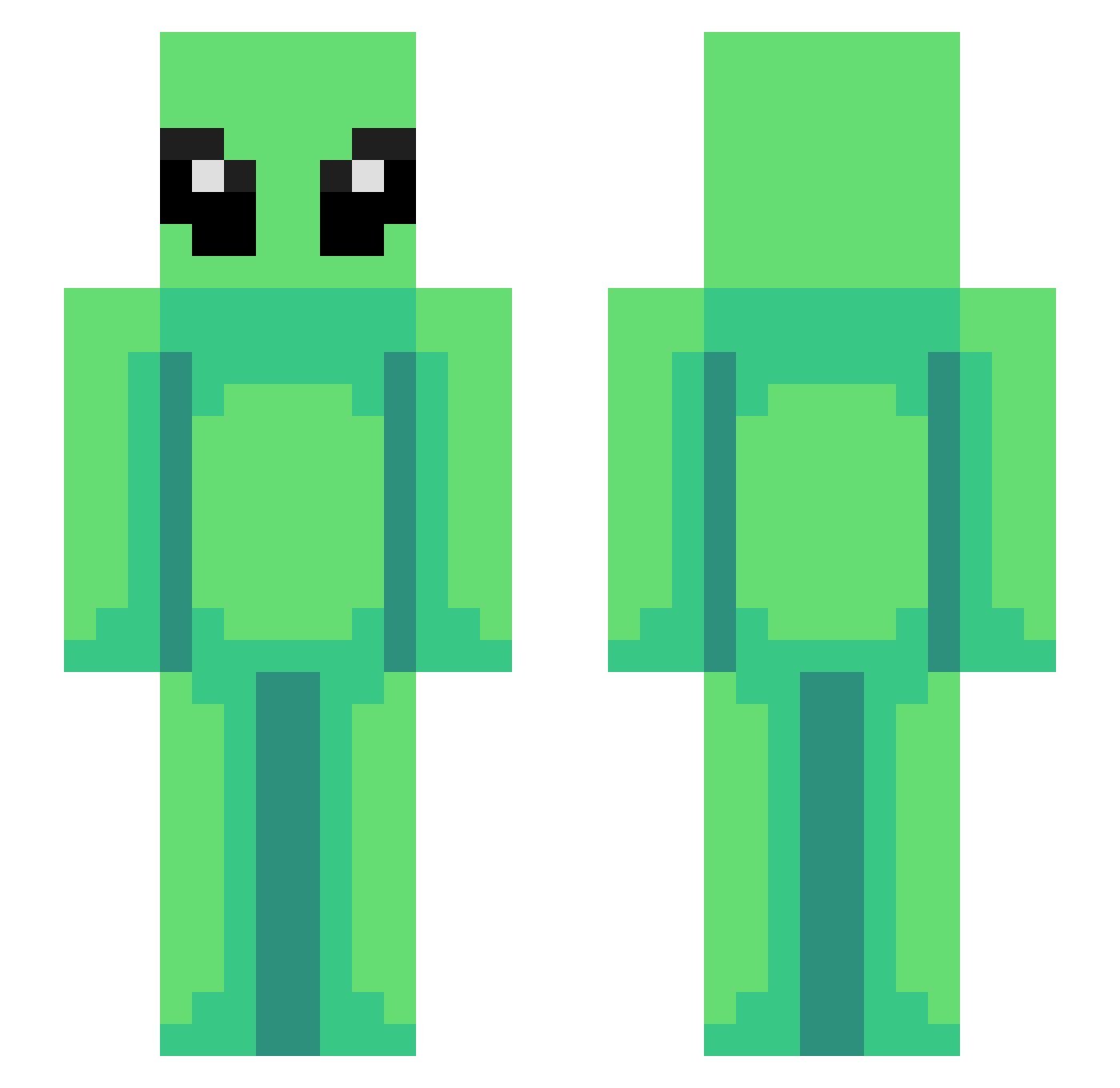 chickenmcnoodles Minecraft skin, front and back view