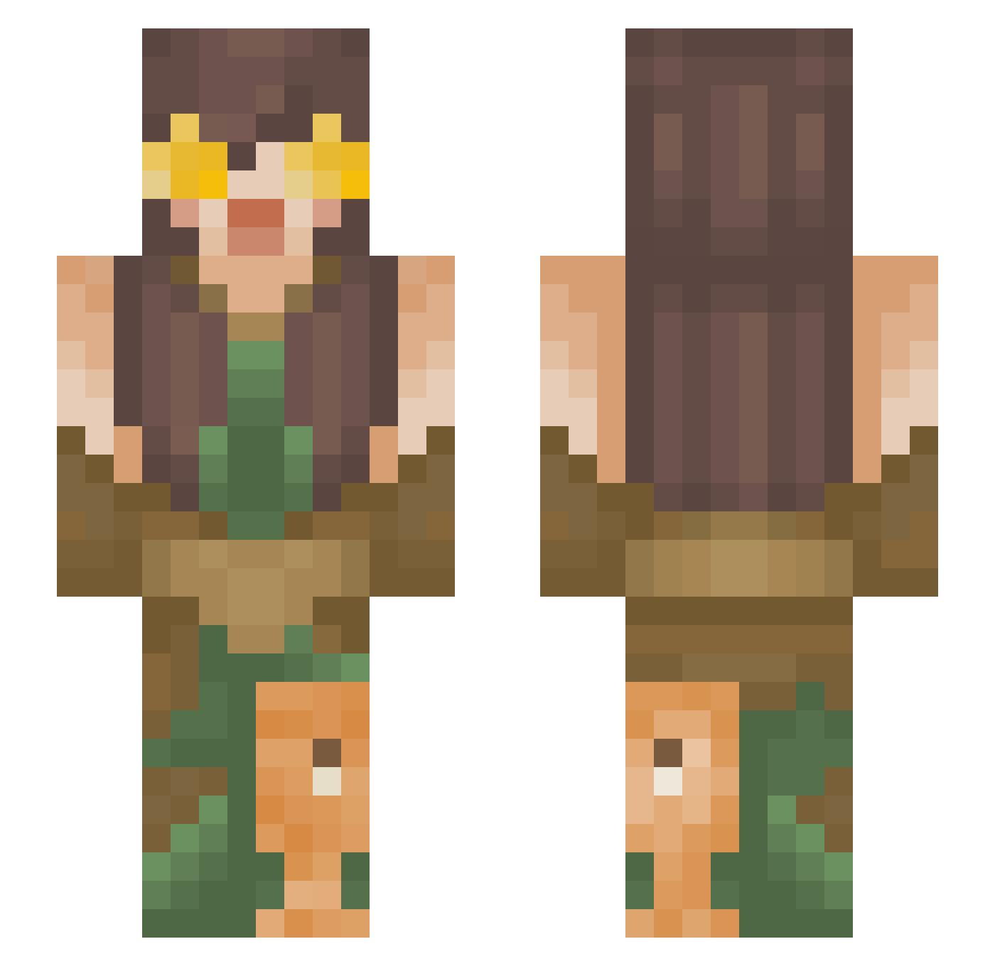 t193 Minecraft skin, front and back view