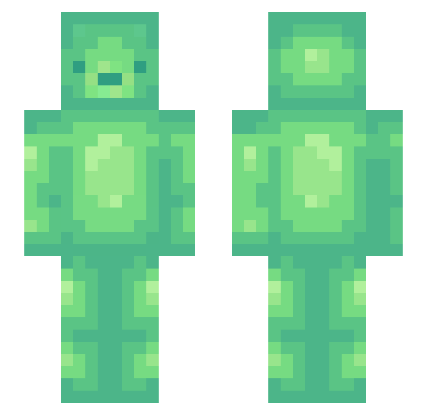 Dinoy1 Minecraft skin, front and back view