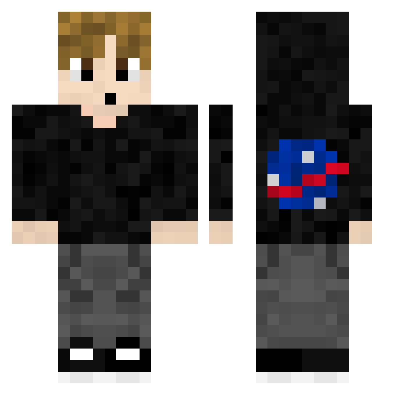 Lasorczs91 Minecraft skin, front and back view