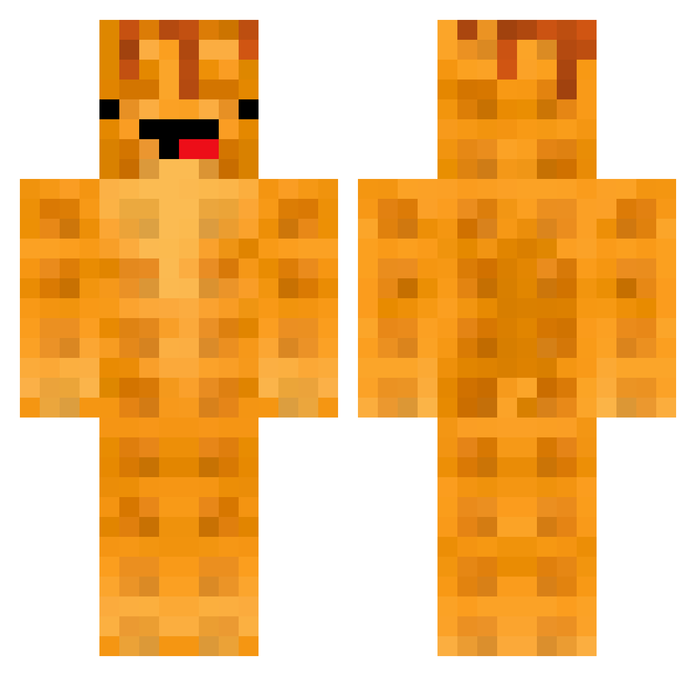 WafflesRGood Minecraft skin, front and back view