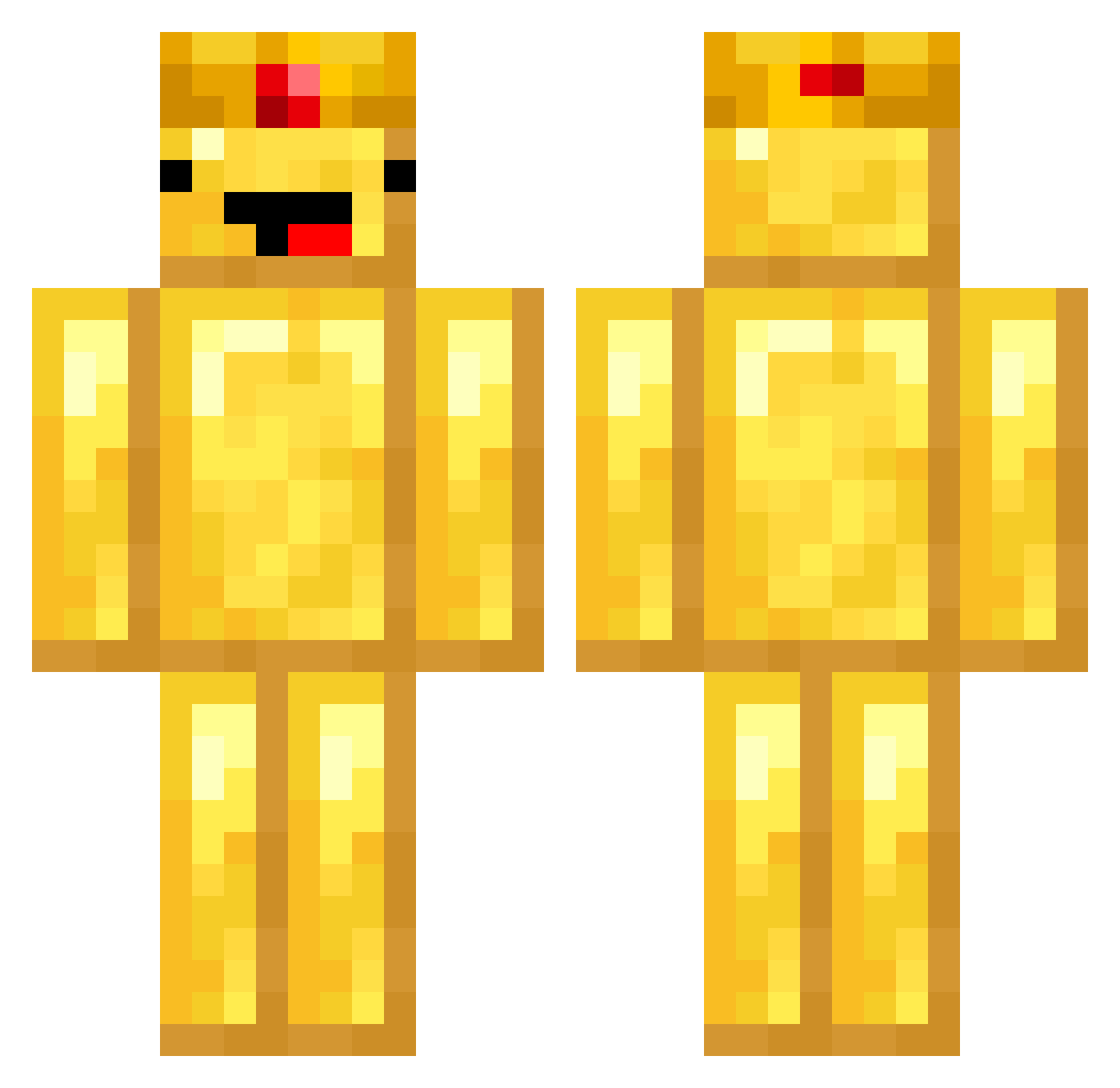 Demisemiquaver Minecraft skin, front and back view