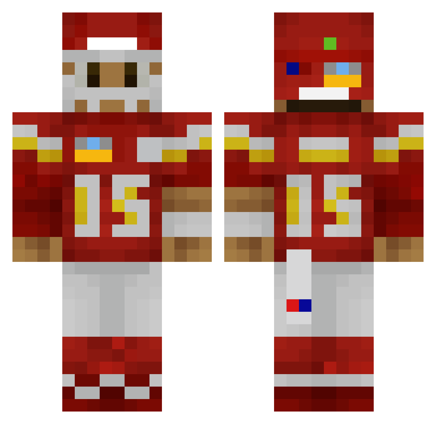 Hedafaar_15 Minecraft skin, front and back view