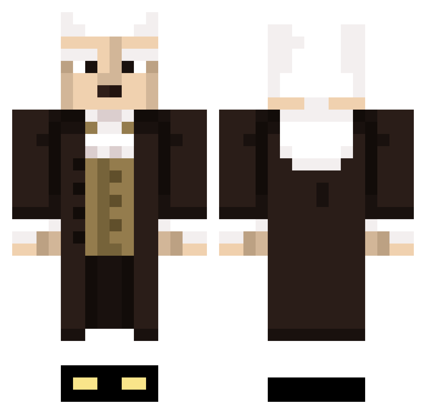 GirinoBH Minecraft skin, front and back view