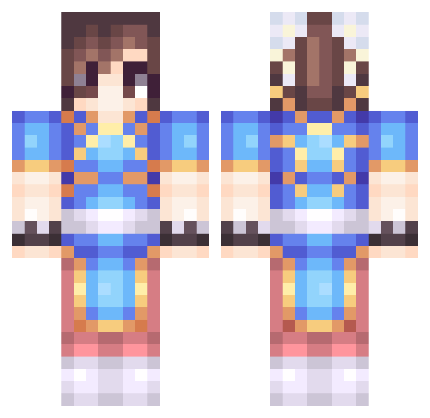 ZetaDanReform Minecraft skin, front and back view