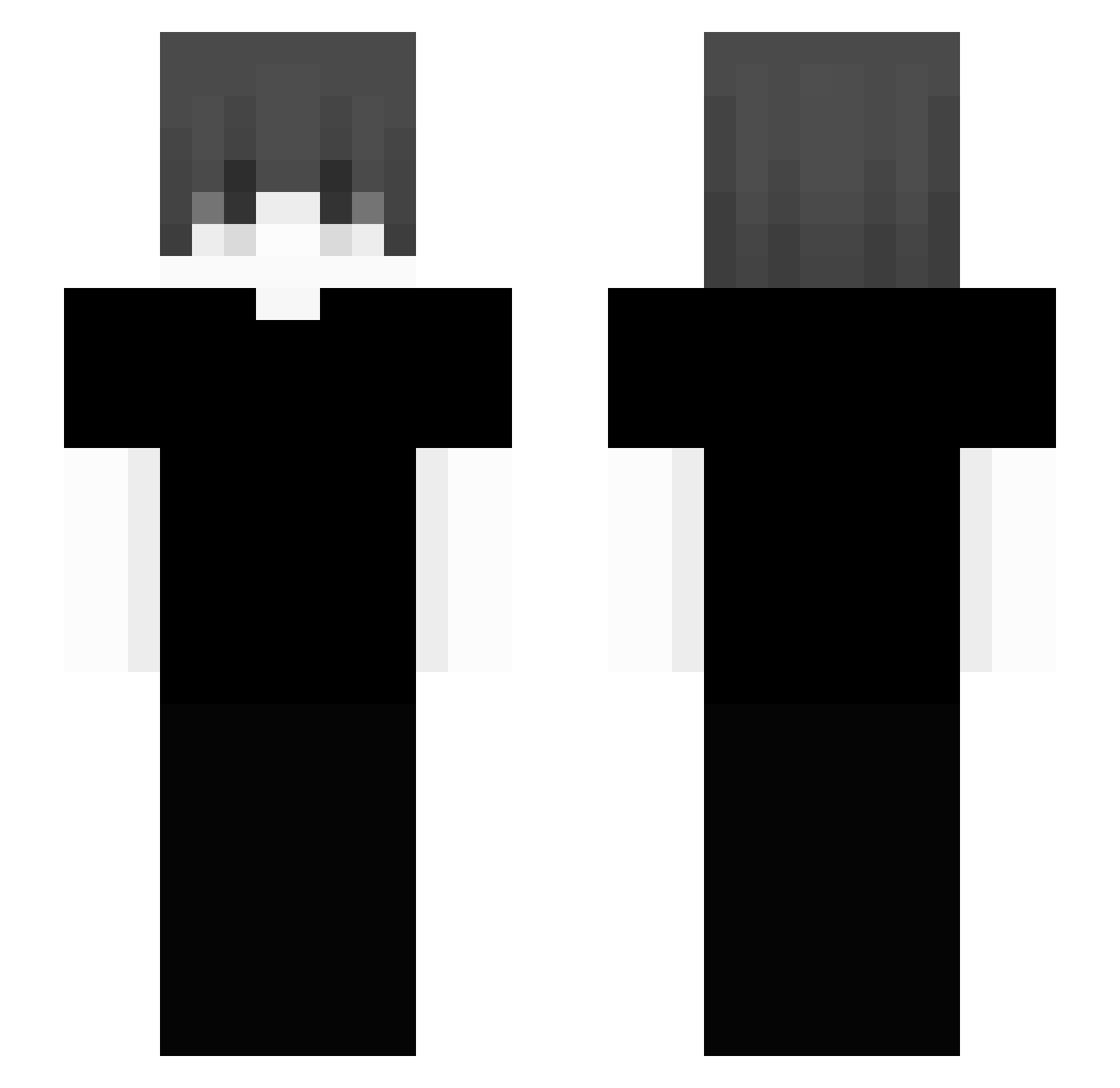 Toncreeper Minecraft skin, front and back view