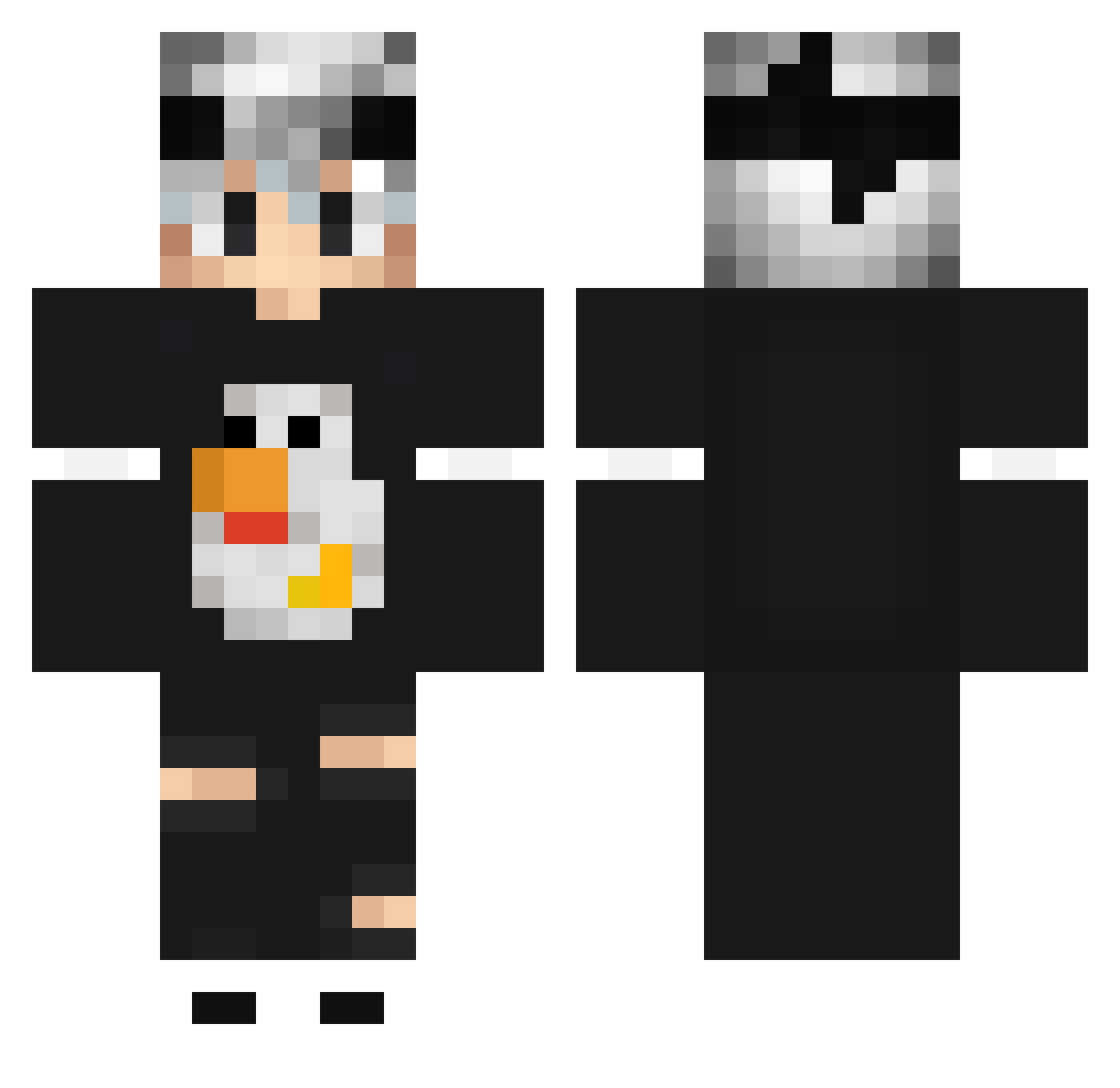 6651 Minecraft skin, front and back view