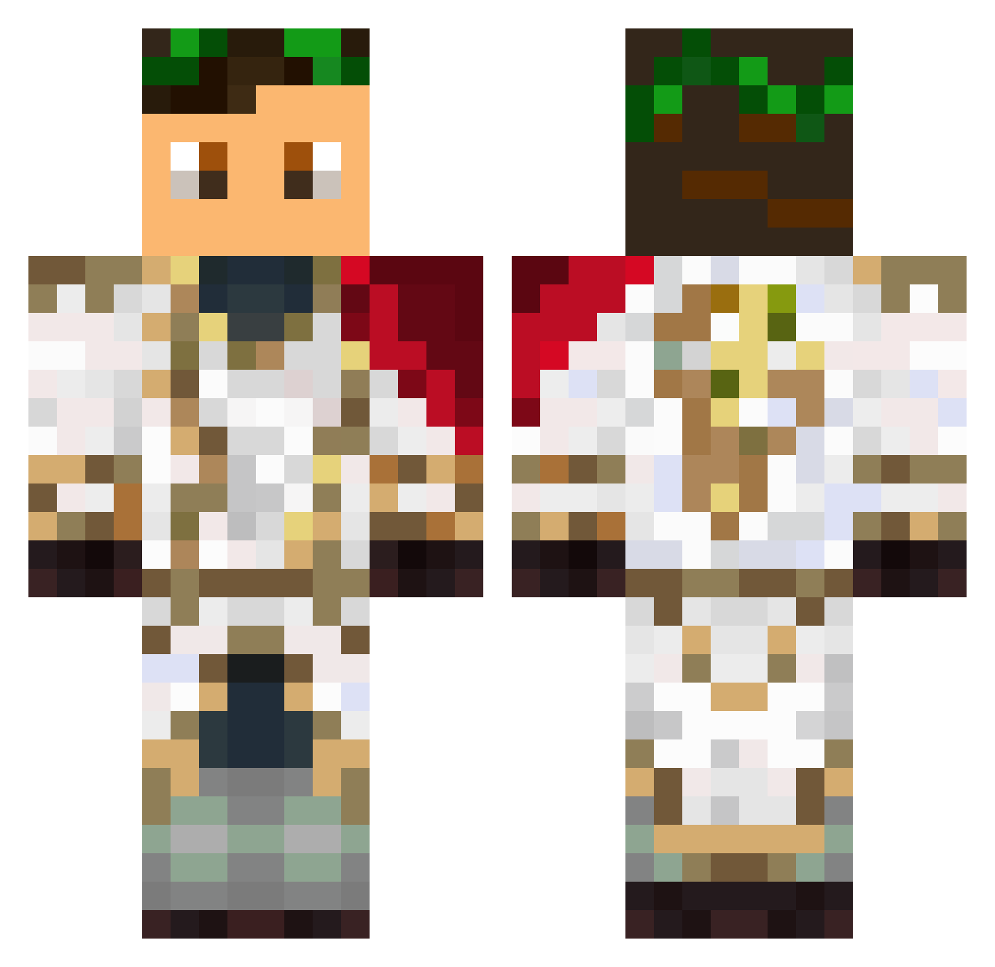 IntrepidPaladin Minecraft skin, front and back view