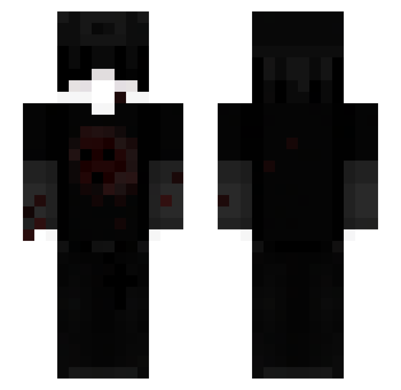 wh4te Minecraft skin, front and back view