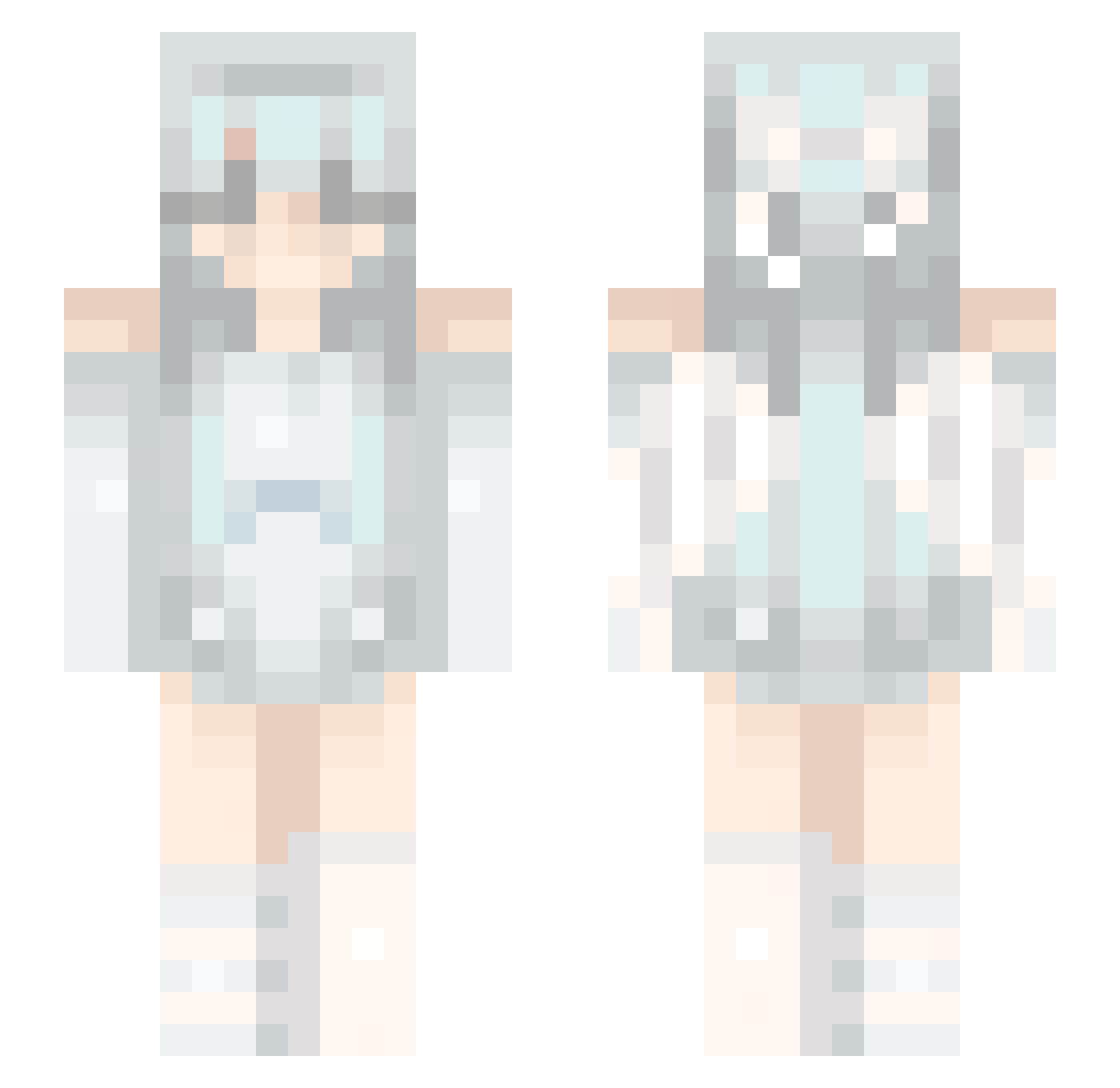 Wikimiki1234 Minecraft skin, front and back view