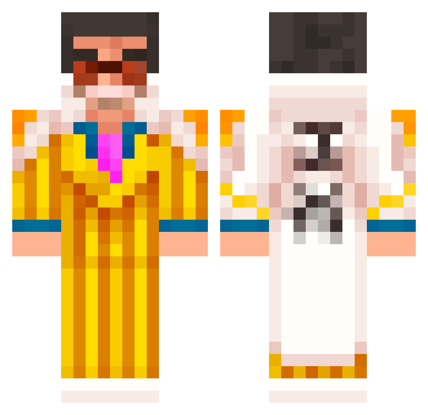 Rasa__ Minecraft skin, front and back view