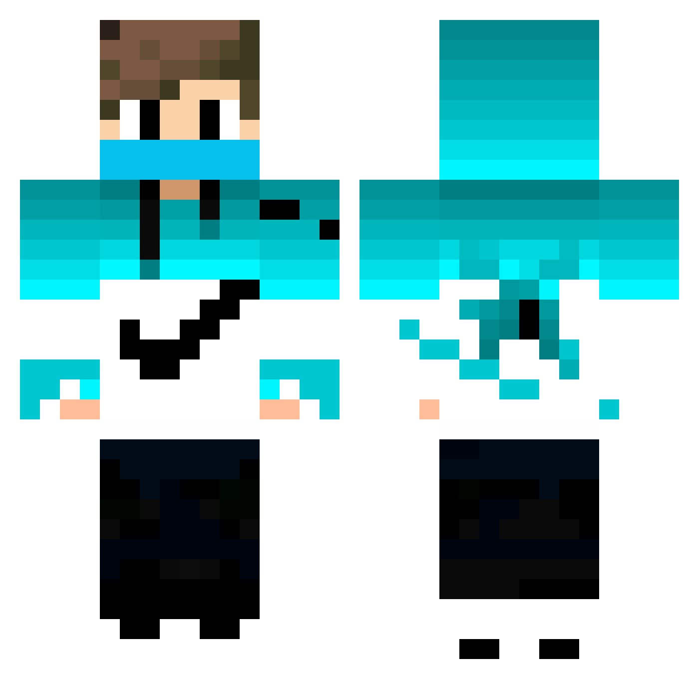 7Champ Minecraft skin, front and back view