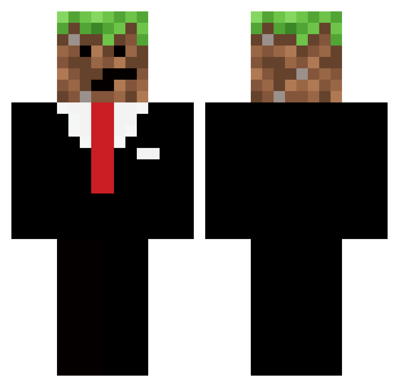 KingBoB1092 Minecraft skin, front and back view