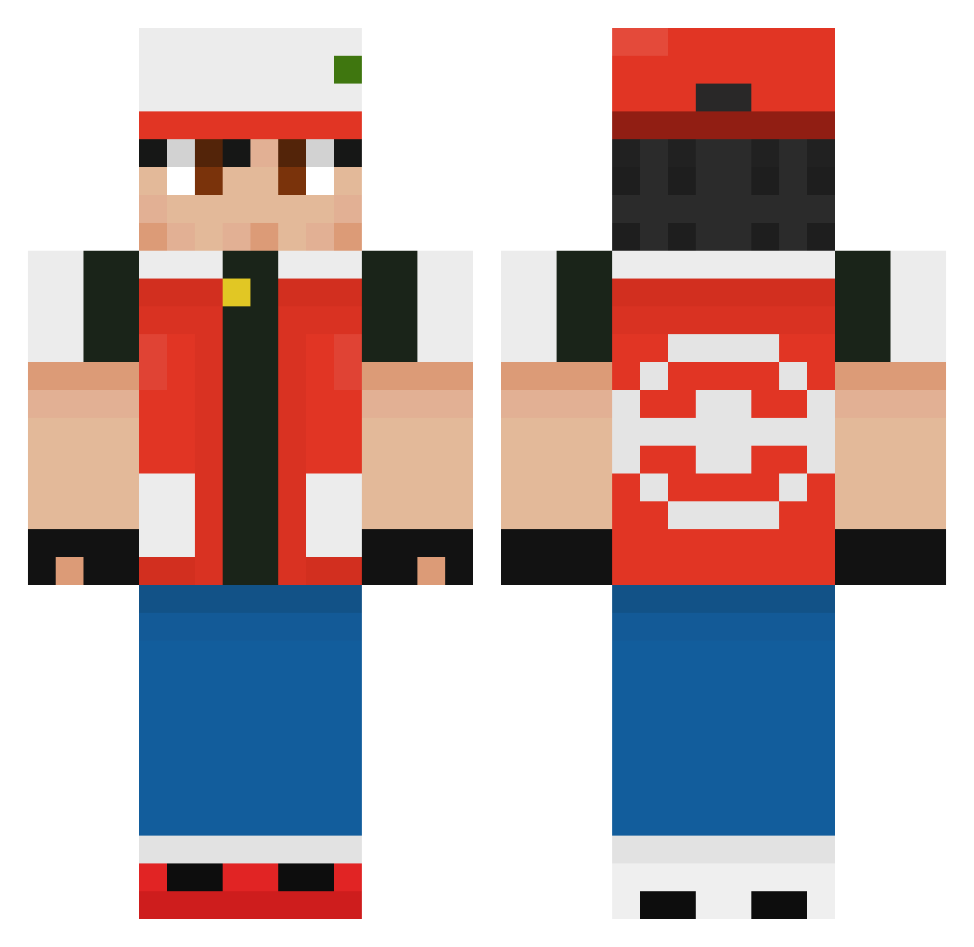76razz Minecraft skin, front and back view
