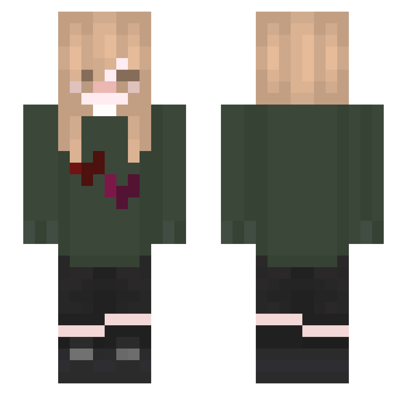 _MARIhyana Minecraft skin, front and back view