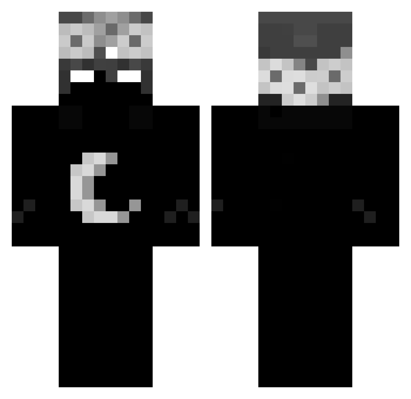NotKampfZwerg Minecraft skin, front and back view