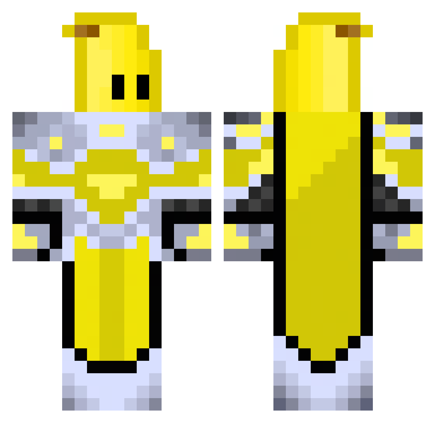 VanilkovyBananek Minecraft skin, front and back view
