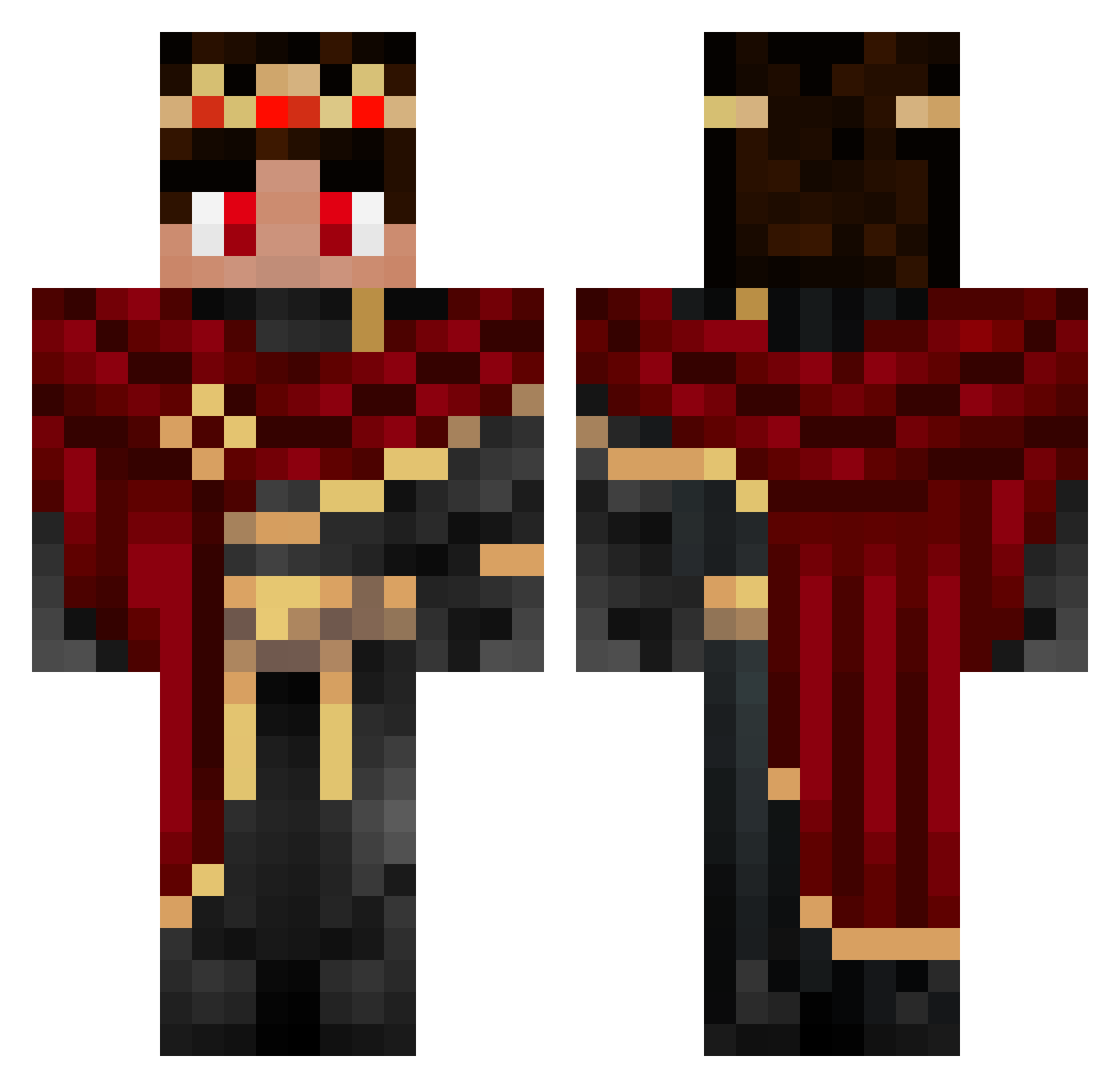 Tico34060612 Minecraft skin, front and back view