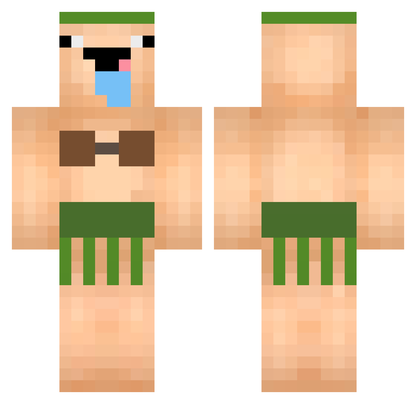 zuushii Minecraft skin, front and back view