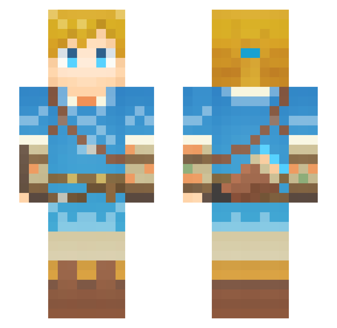 KAGO Minecraft skin, front and back view