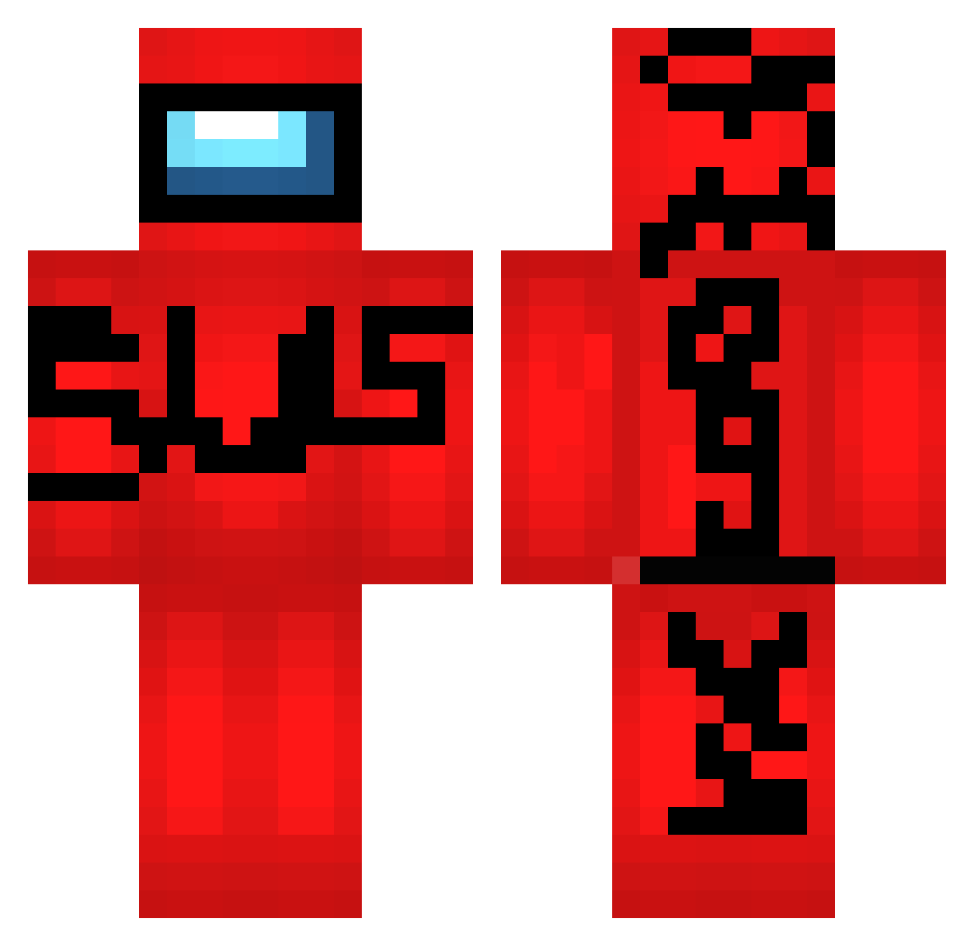 VeXoM_CX Minecraft skin, front and back view