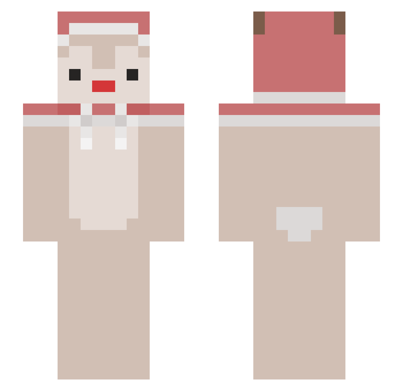 HongJae Minecraft skin, front and back view