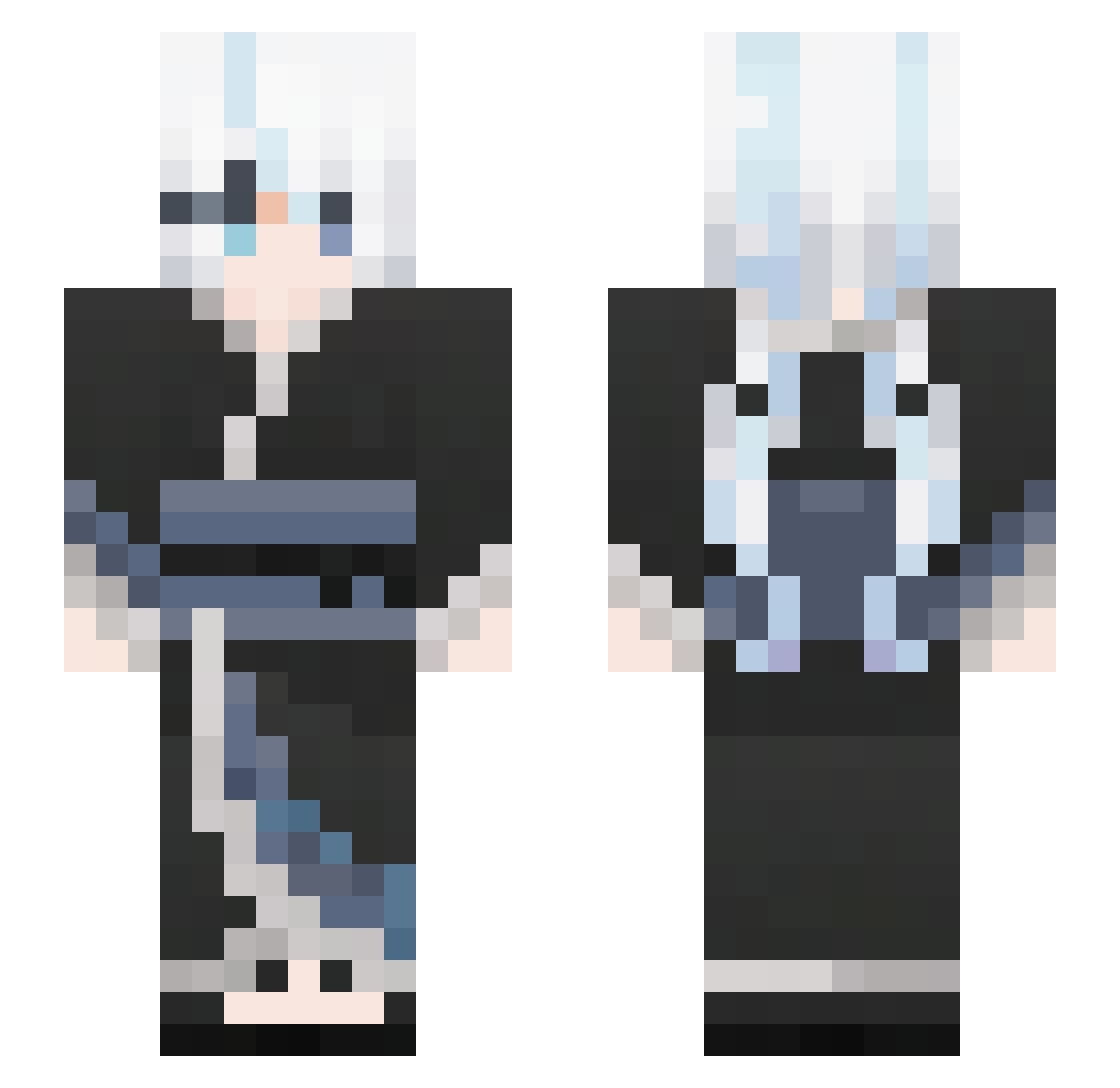 Sirouslynx Minecraft skin, front and back view