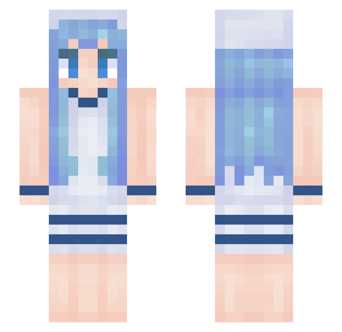 JesseDominate Minecraft skin, front and back view