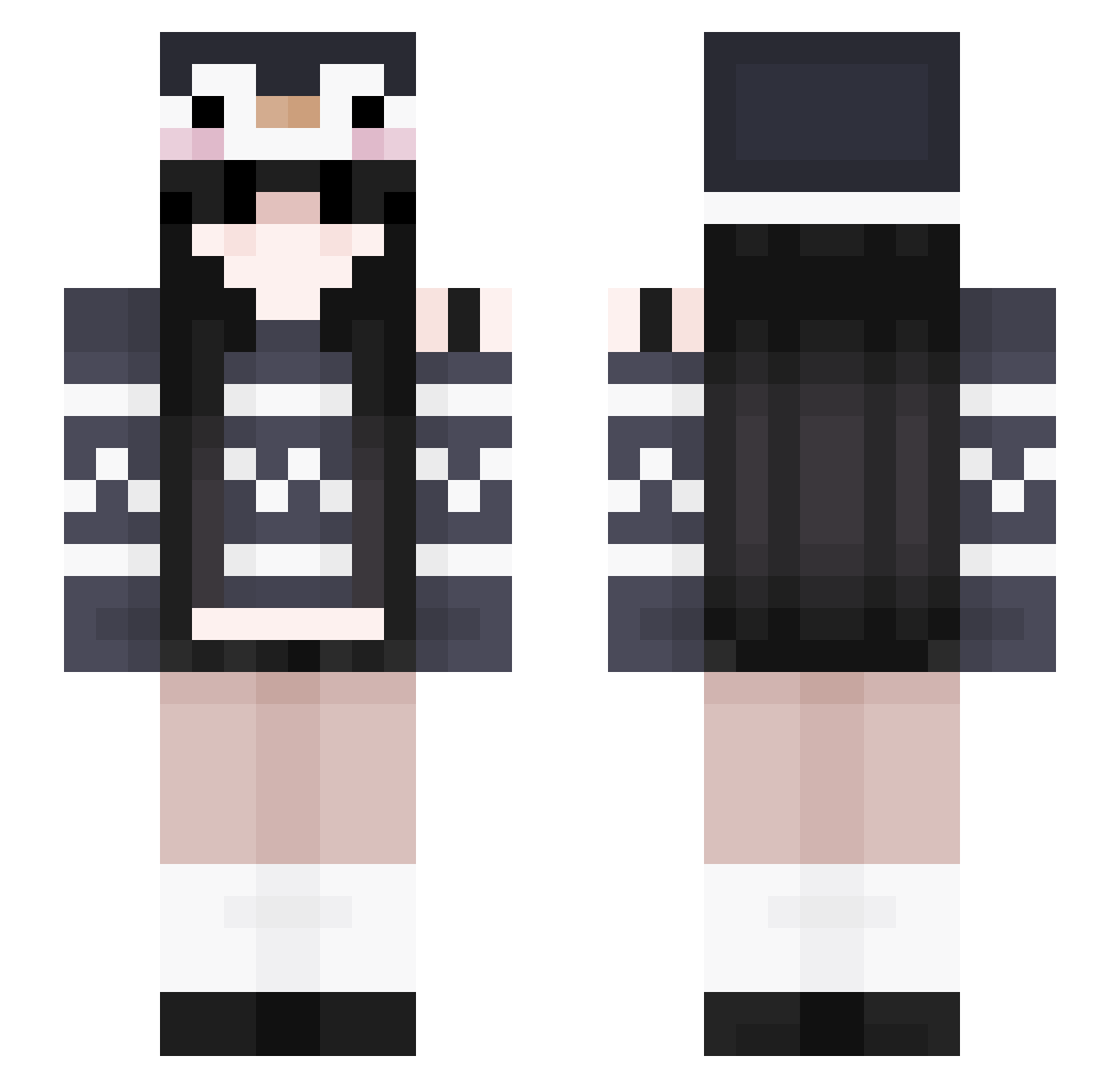 vooidzz Minecraft skin, front and back view