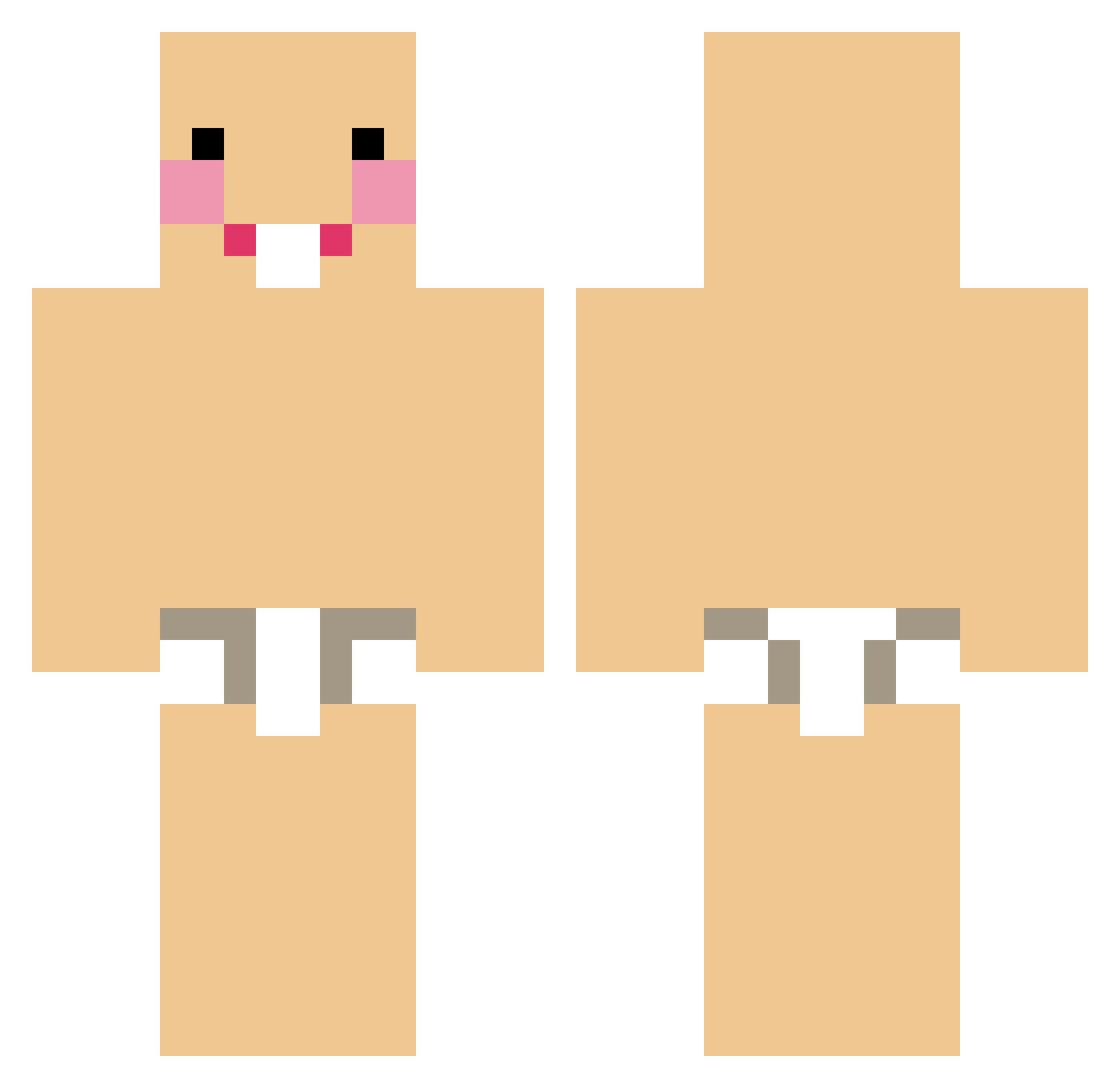 boillove Minecraft skin, front and back view