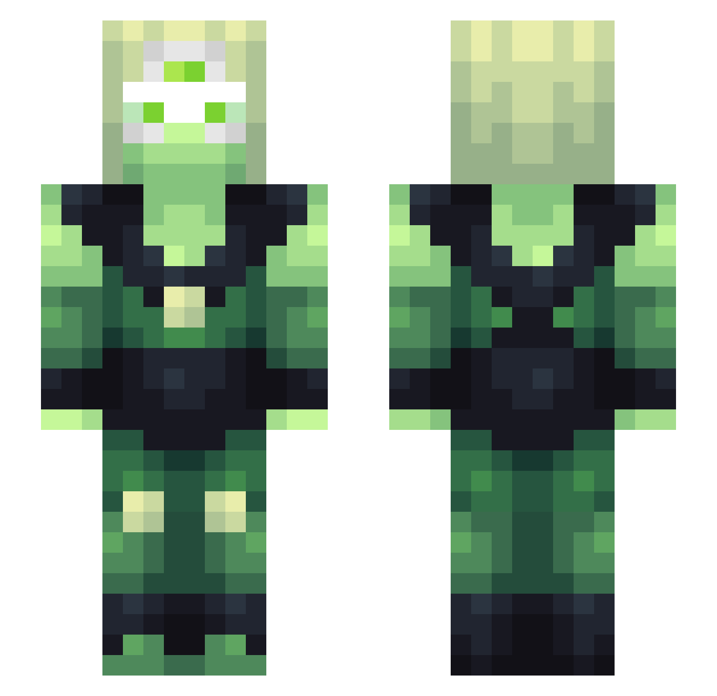 SSWAmadeusMozart Minecraft skin, front and back view