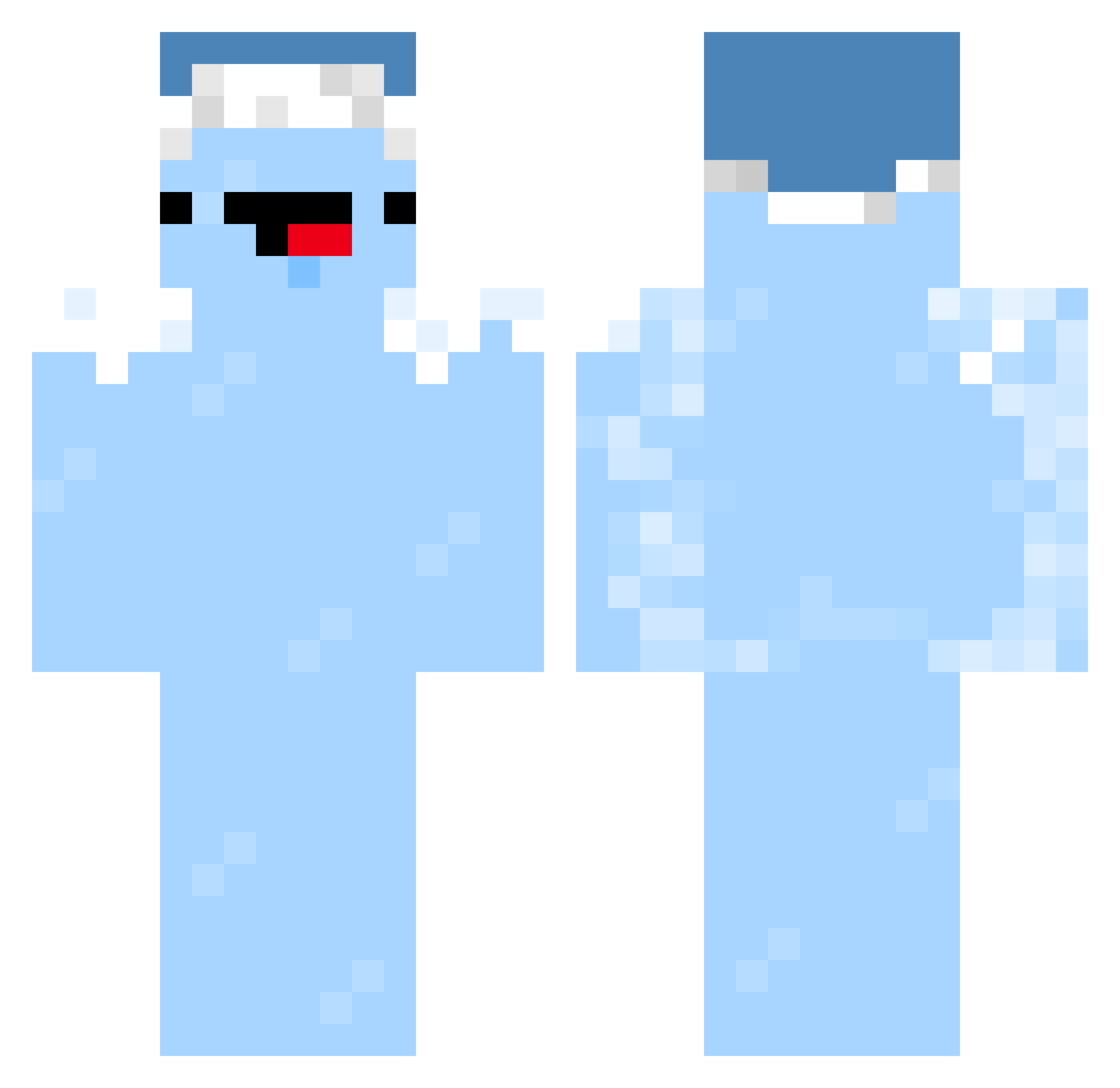 Vynco Minecraft skin, front and back view