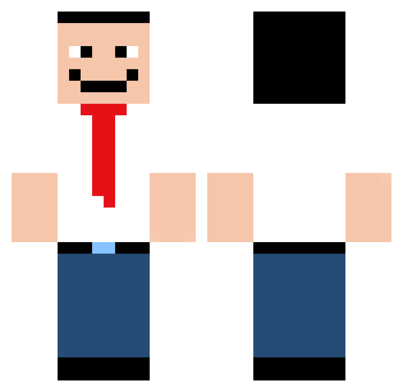 TechyBurrito505 Minecraft skin, front and back view
