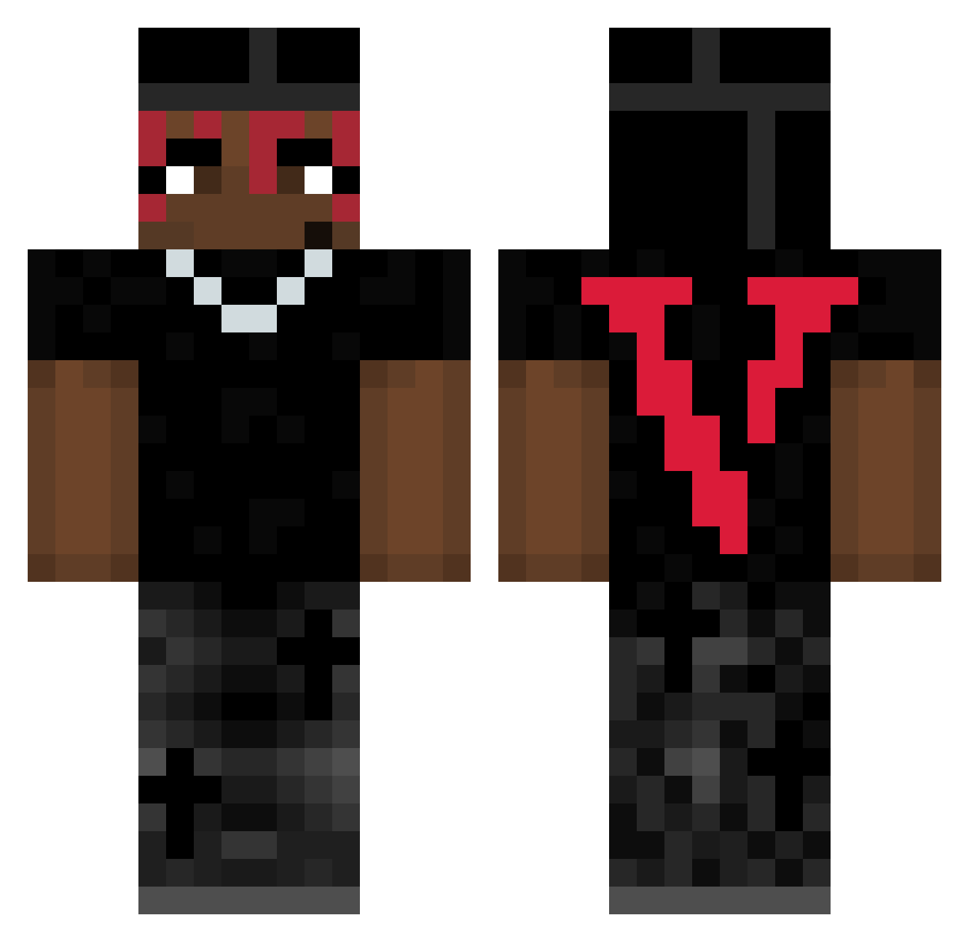ItzBill Minecraft skin, front and back view
