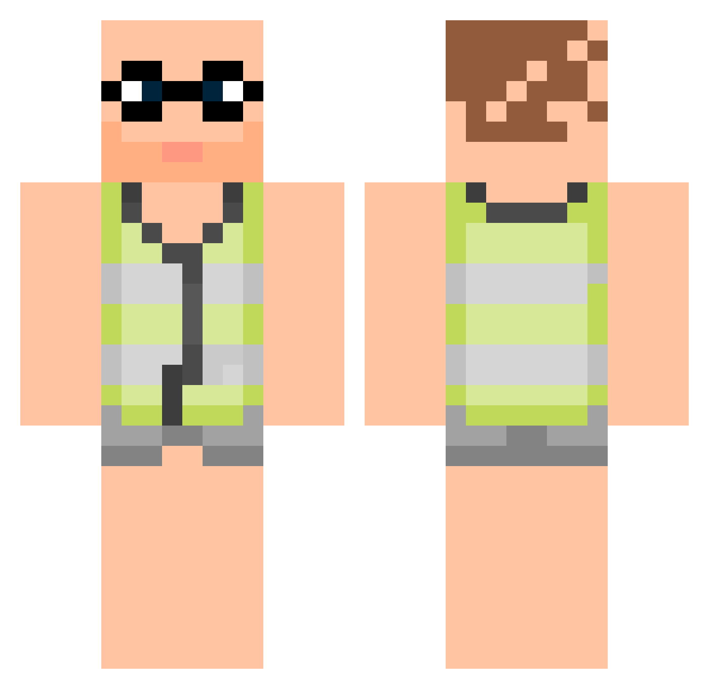 HenryPiiroinen Minecraft skin, front and back view