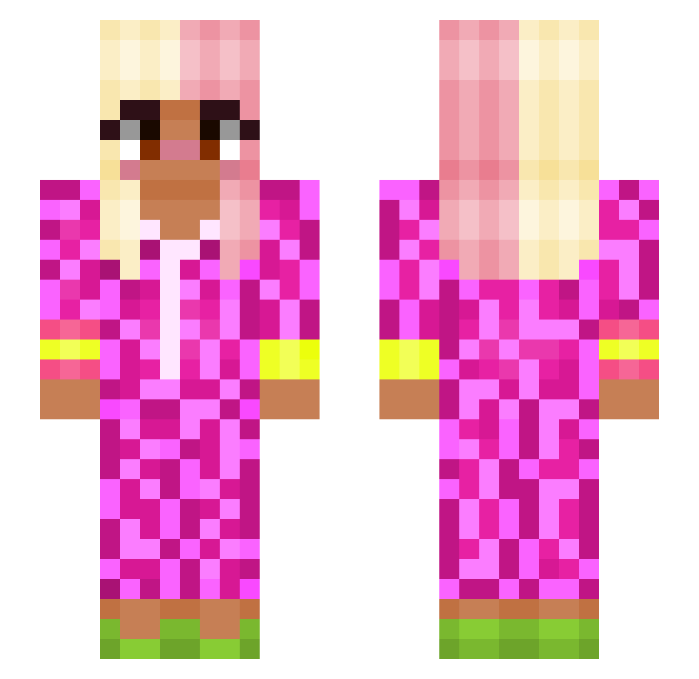 busceetta Minecraft skin, front and back view